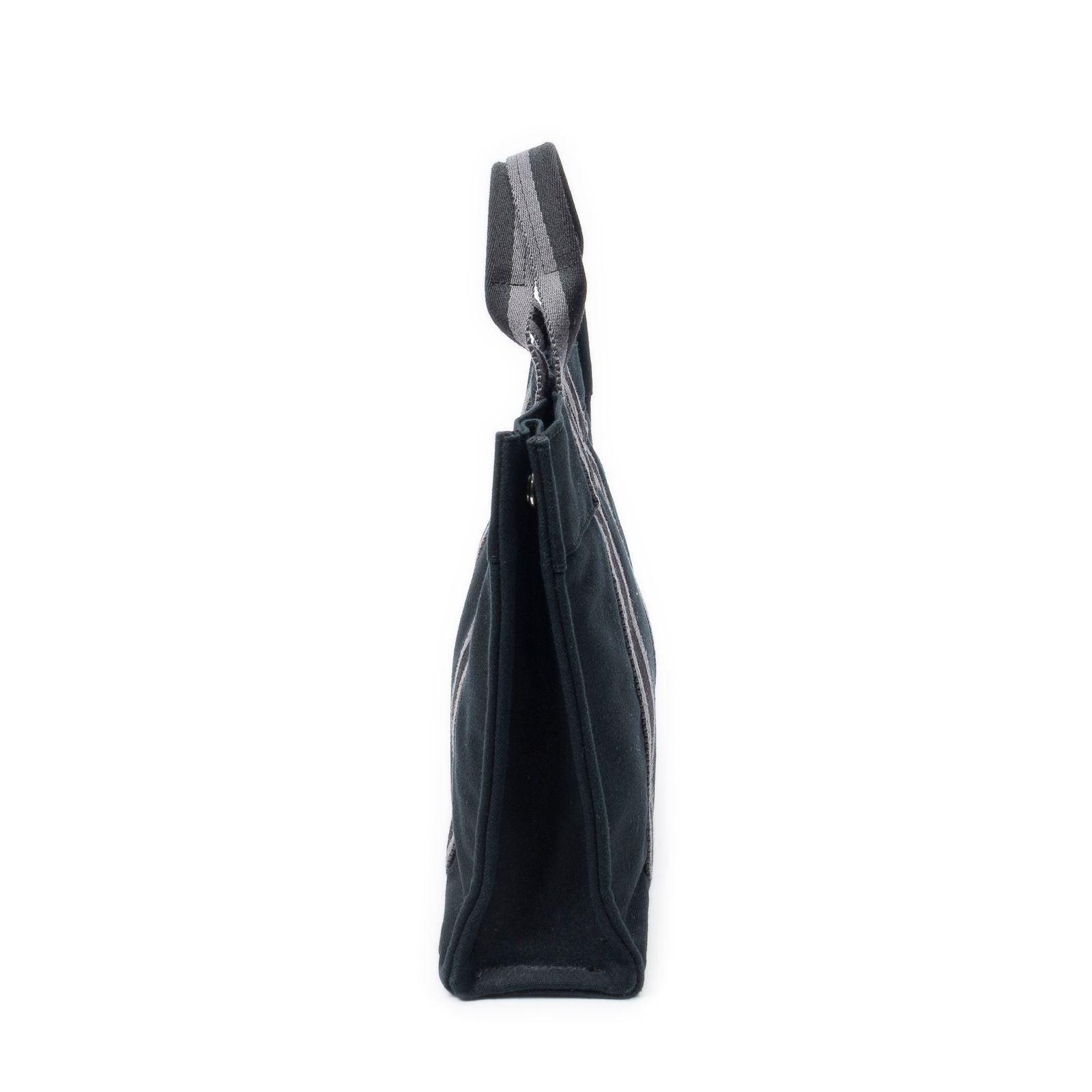 Hermes Fourre Tout Black Gray Toile Officier Tote — view 3