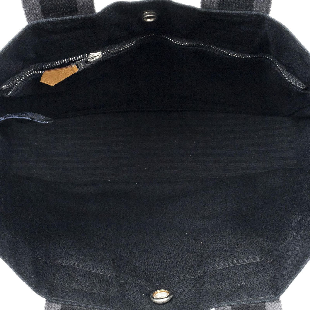 Hermes Fourre Tout Black Gray Toile Officier Tote — view 9