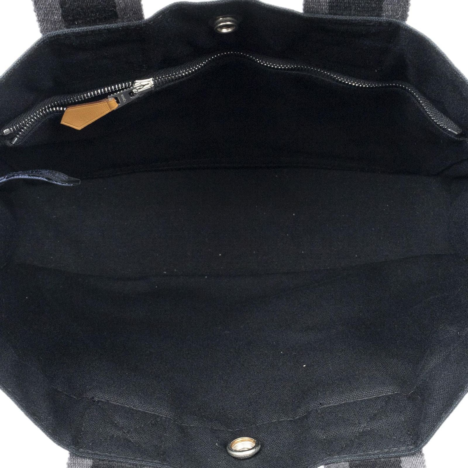 Hermes Fourre Tout Black Gray Toile Officier Tote — view 9