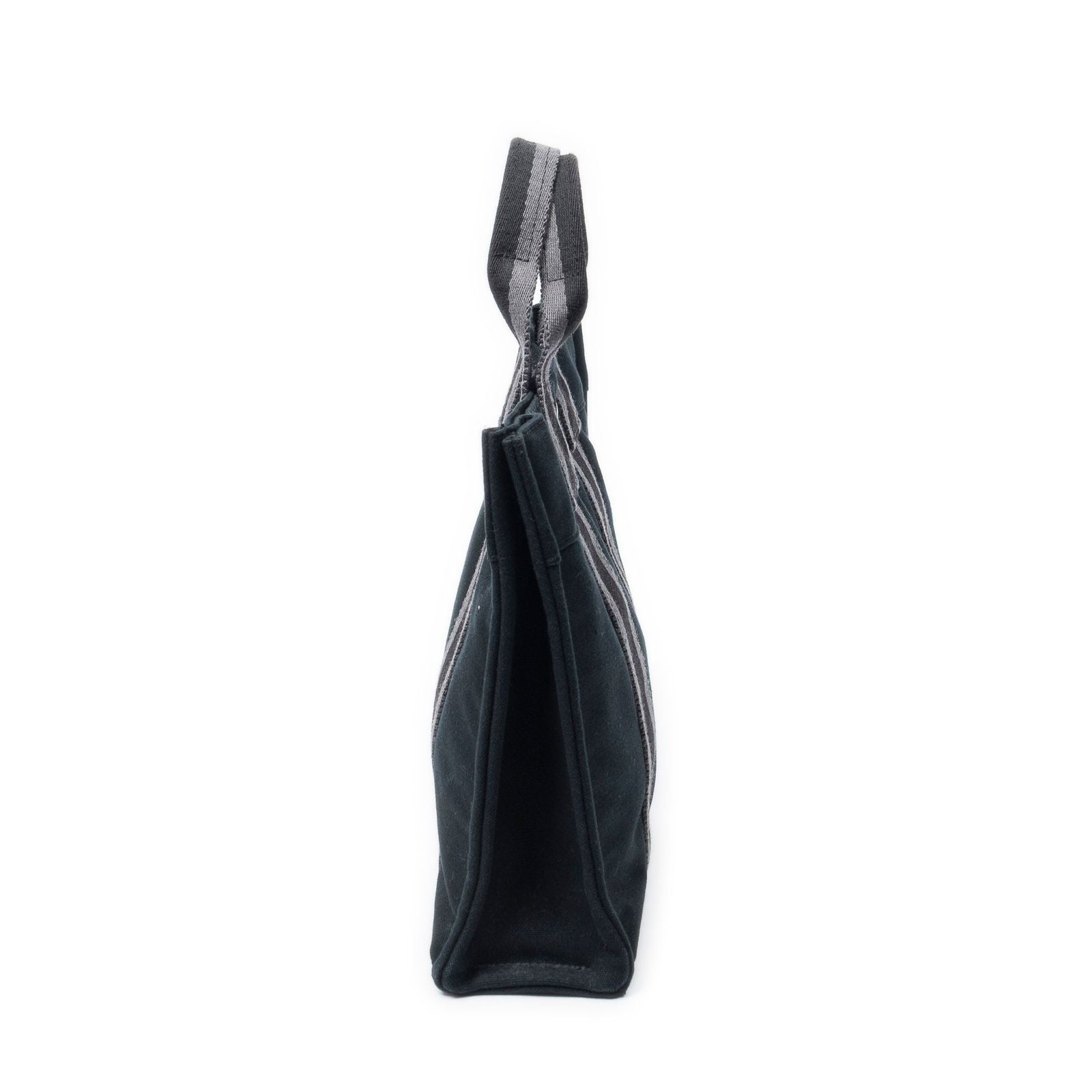Hermes Fourre Tout Black Gray Toile Officier Tote — view 4