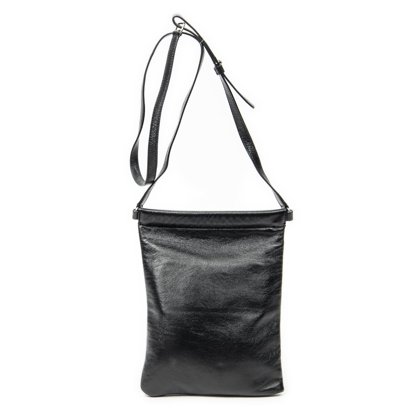 Saint Laurent Square Flat Crossbody Black Calfskin Leather — view 5
