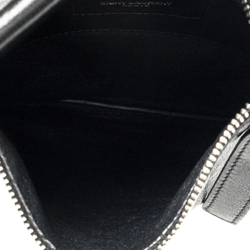 Saint Laurent Square Flat Crossbody Black Calfskin Leather — view 9