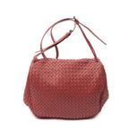 Bottega Veneta Drawstring Flap Messenger Bag Red Intrecciato Leather — view 5