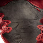 Bottega Veneta Drawstring Flap Messenger Bag Red Intrecciato Leather — view 9