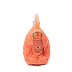Prada Quilted Zip Hobo Orange Matelasse Nylon Canvas — view 4