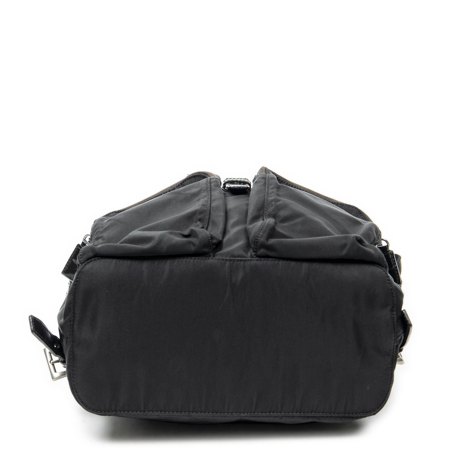 Prada Small Drawstring Backpack Black Nylon Canvas — view 6
