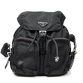Prada Small Drawstring Backpack Black Nylon Canvas