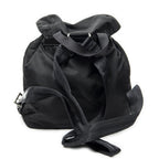 Prada Small Drawstring Backpack Black Nylon Canvas — view 5
