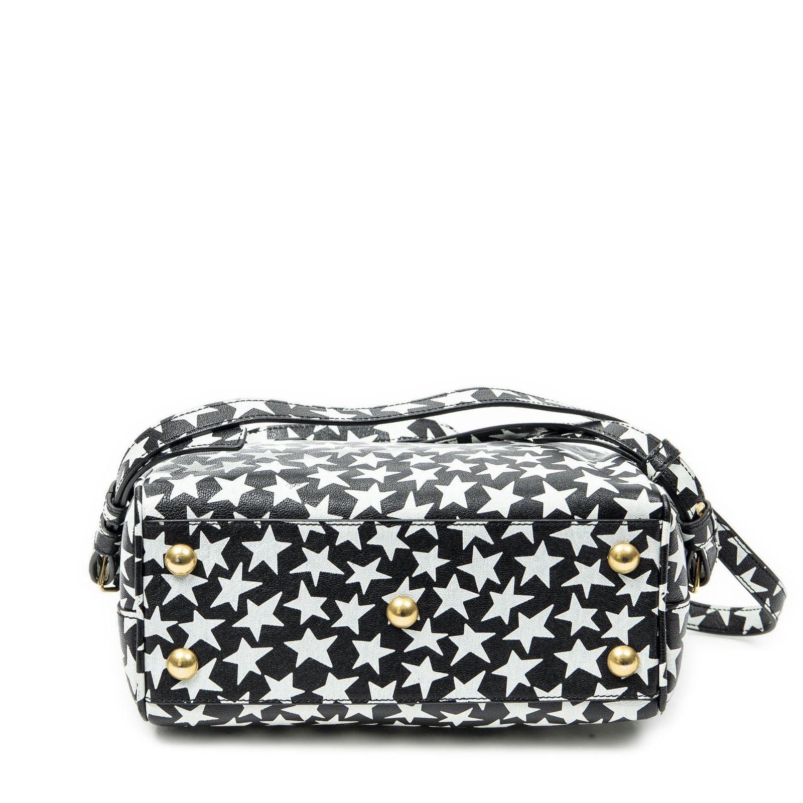 Saint Laurent Baby Duffle Black White Printed Calfskin Leather — view 6