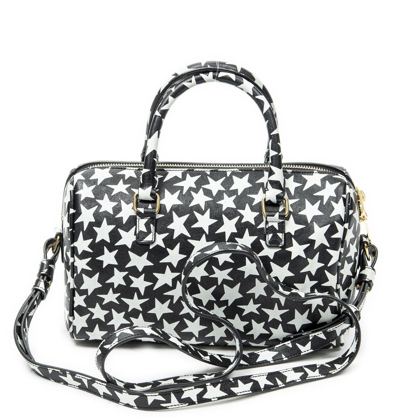 Saint Laurent Baby Duffle Black White Printed Calfskin Leather — view 5