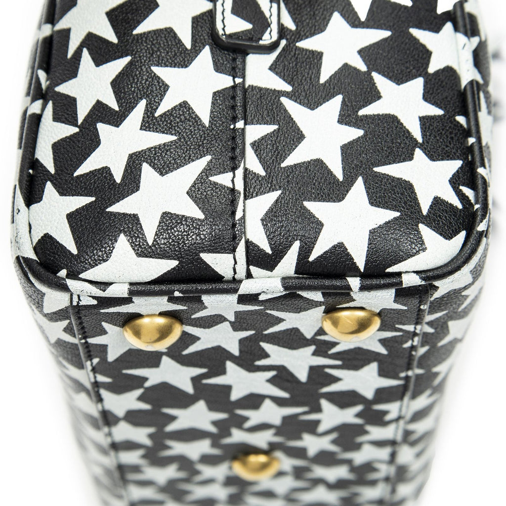 Saint Laurent Baby Duffle Black White Printed Calfskin Leather — view 7