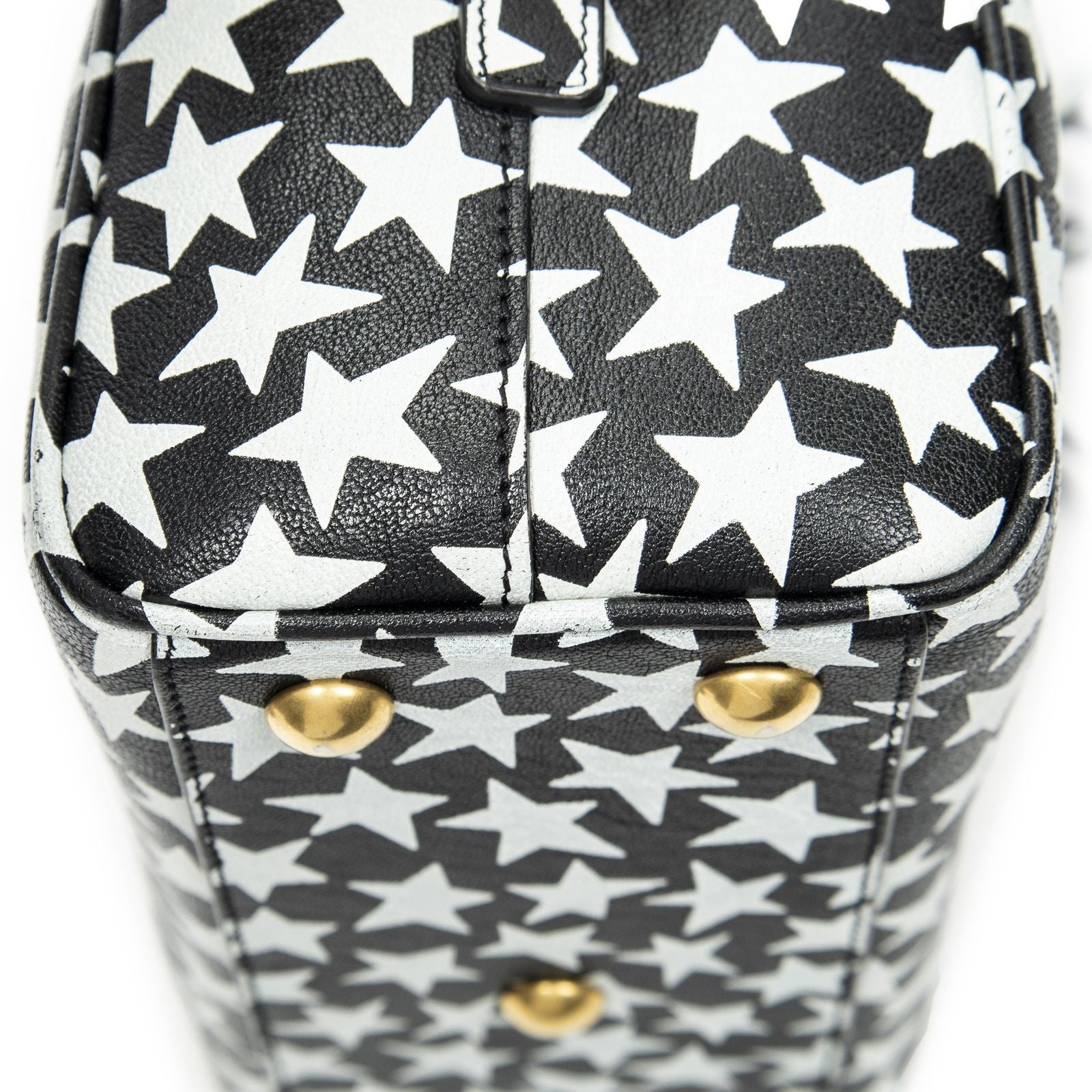 Saint Laurent Baby Duffle Black White Printed Calfskin Leather — view 7