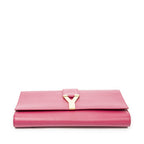 Saint Laurent Line Clutch Pink Calfskin Leather — view 3