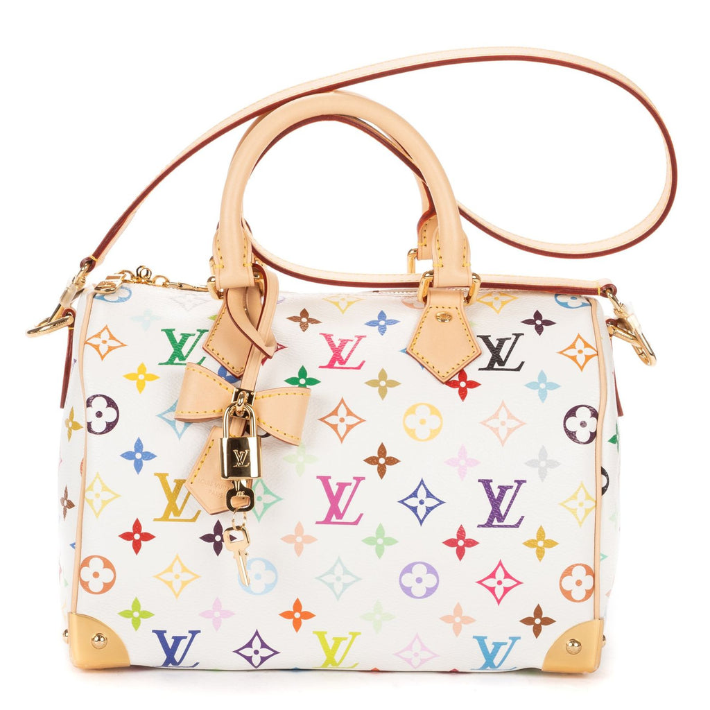 Louis Vuitton Ltd Ed LV Takashi Murakami Speedy Bandouli?re Multicolor Monogram