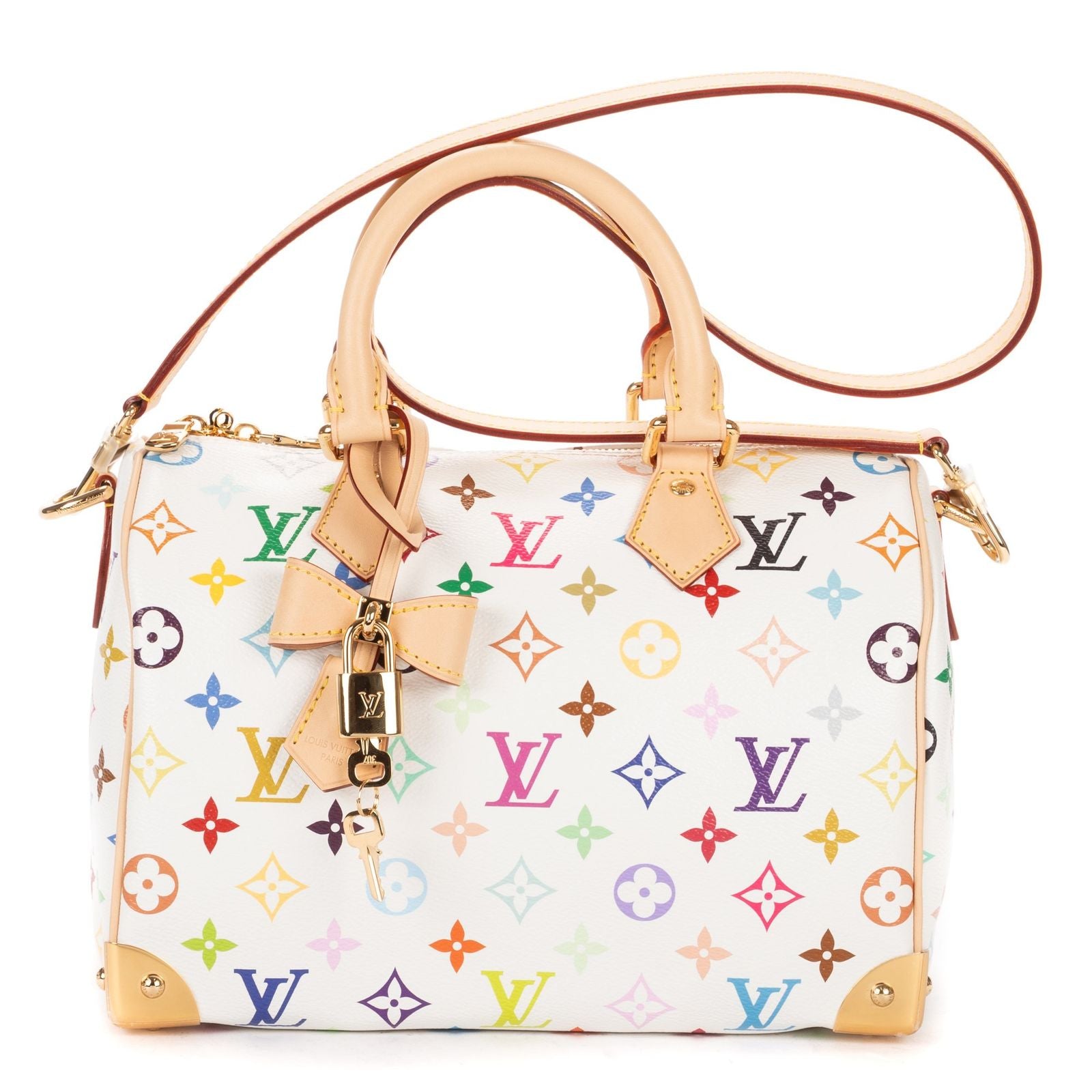 Louis Vuitton Ltd Ed LV Takashi Murakami Speedy Bandouli?re Multicolor Monogram