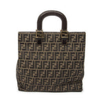 Fendi Vertical Tote Brown Beige Zucca Canvas — view 5