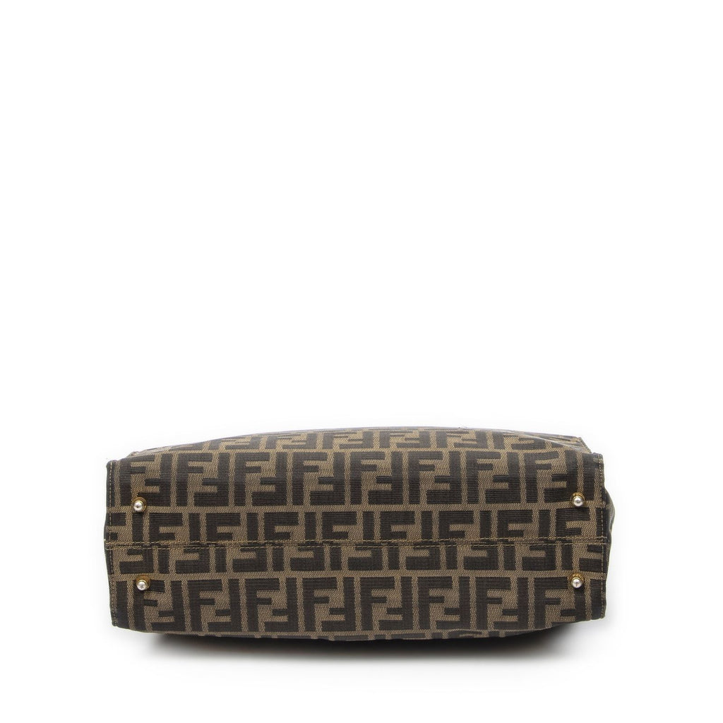 Fendi Vertical Tote Brown Beige Zucca Canvas — view 6