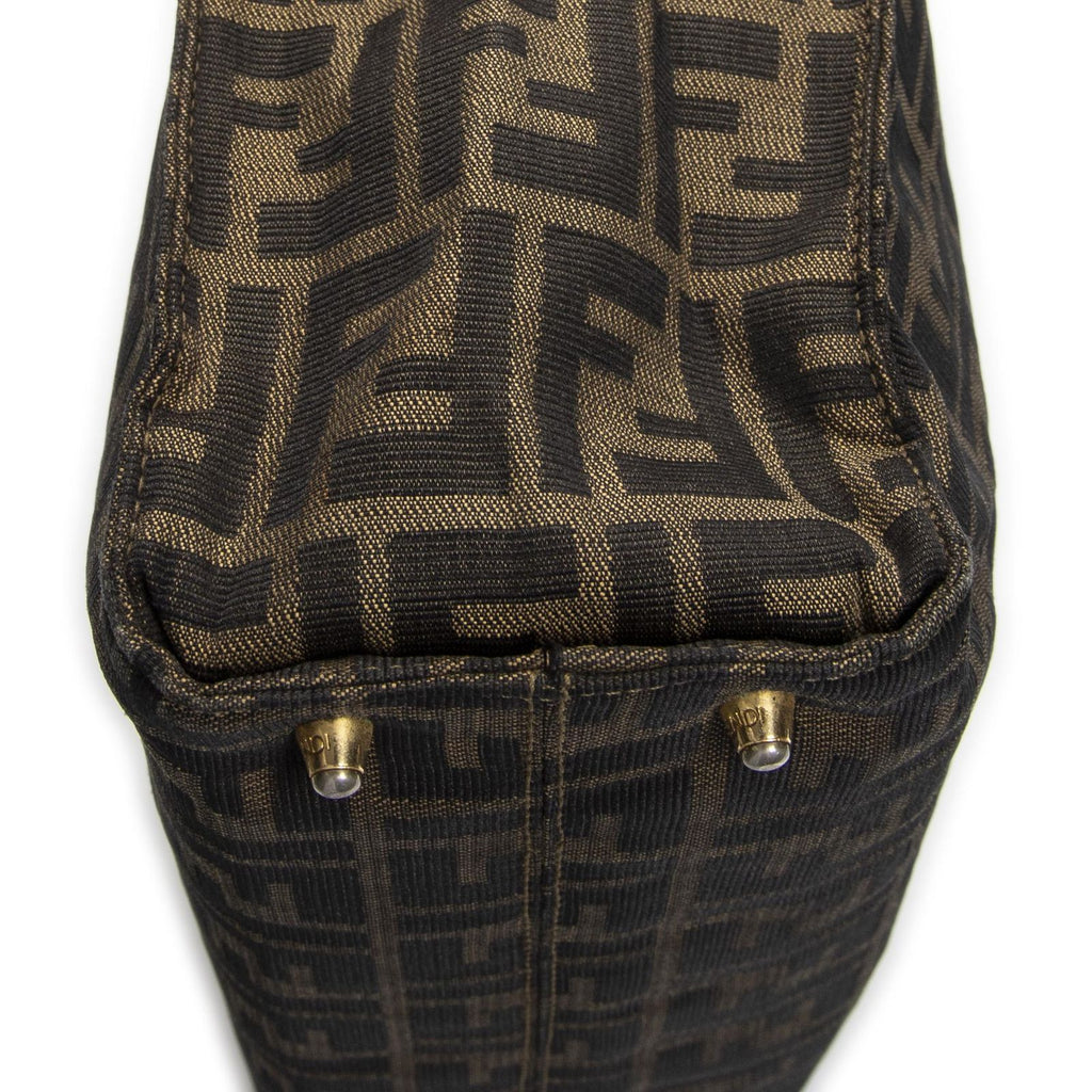 Fendi Vertical Tote Brown Beige Zucca Canvas — view 8