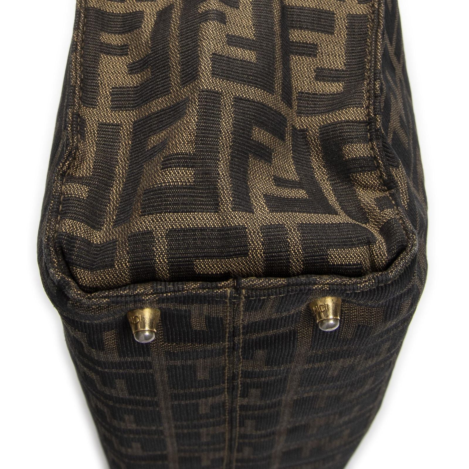 Fendi Vertical Tote Brown Beige Zucca Canvas — view 8