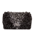 Chanel Ltd Ed Sequins Single Flap Black Canvasn