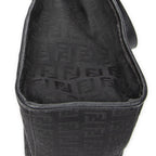 Fendi Shopping Tote Black Zucchino Canvas — view 8