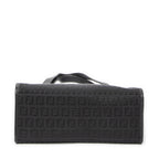 Fendi Shopping Tote Black Zucchino Canvas — view 6