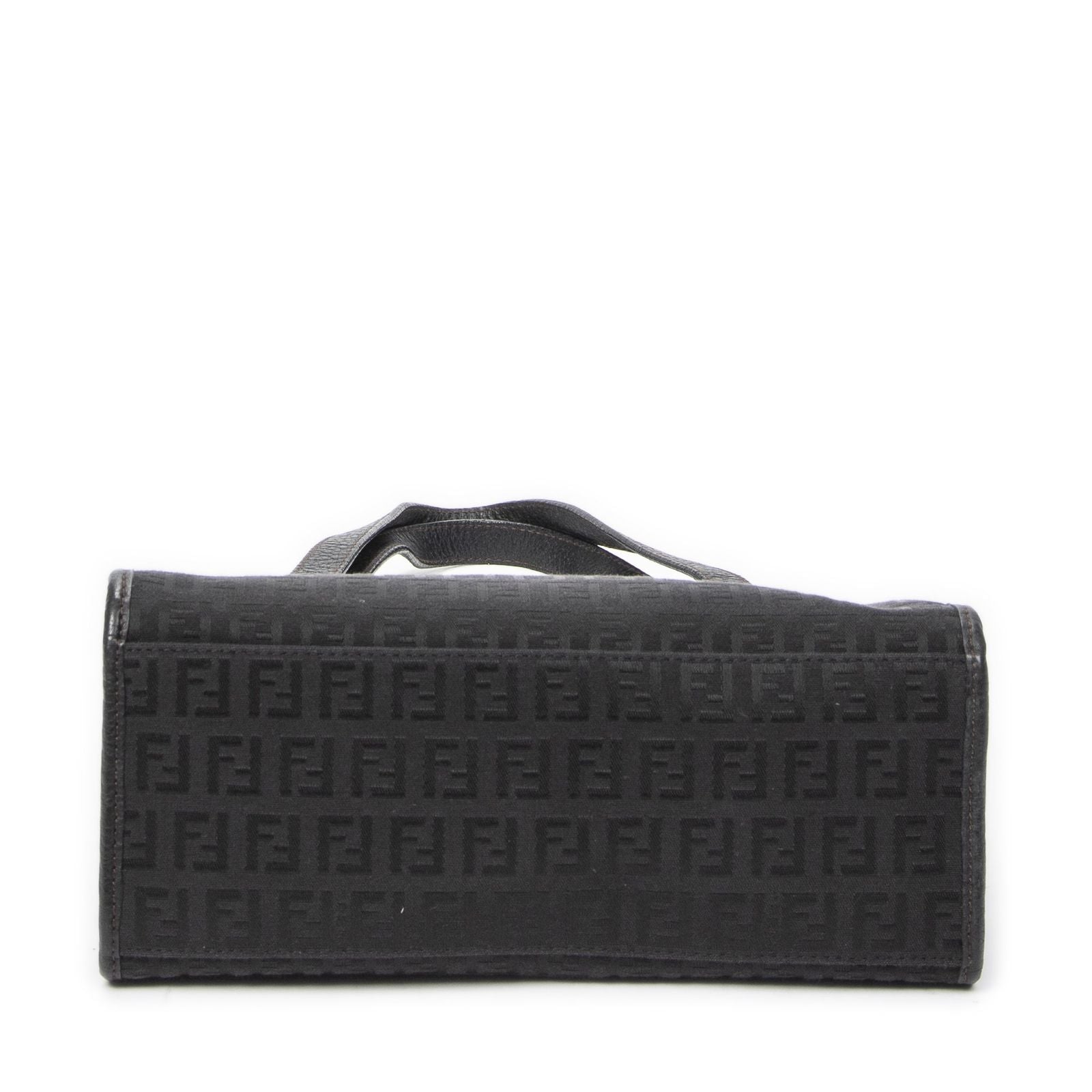 Fendi Shopping Tote Black Zucchino Canvas — view 6