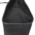 Fendi Shopping Tote Black Zucchino Canvas — view 7