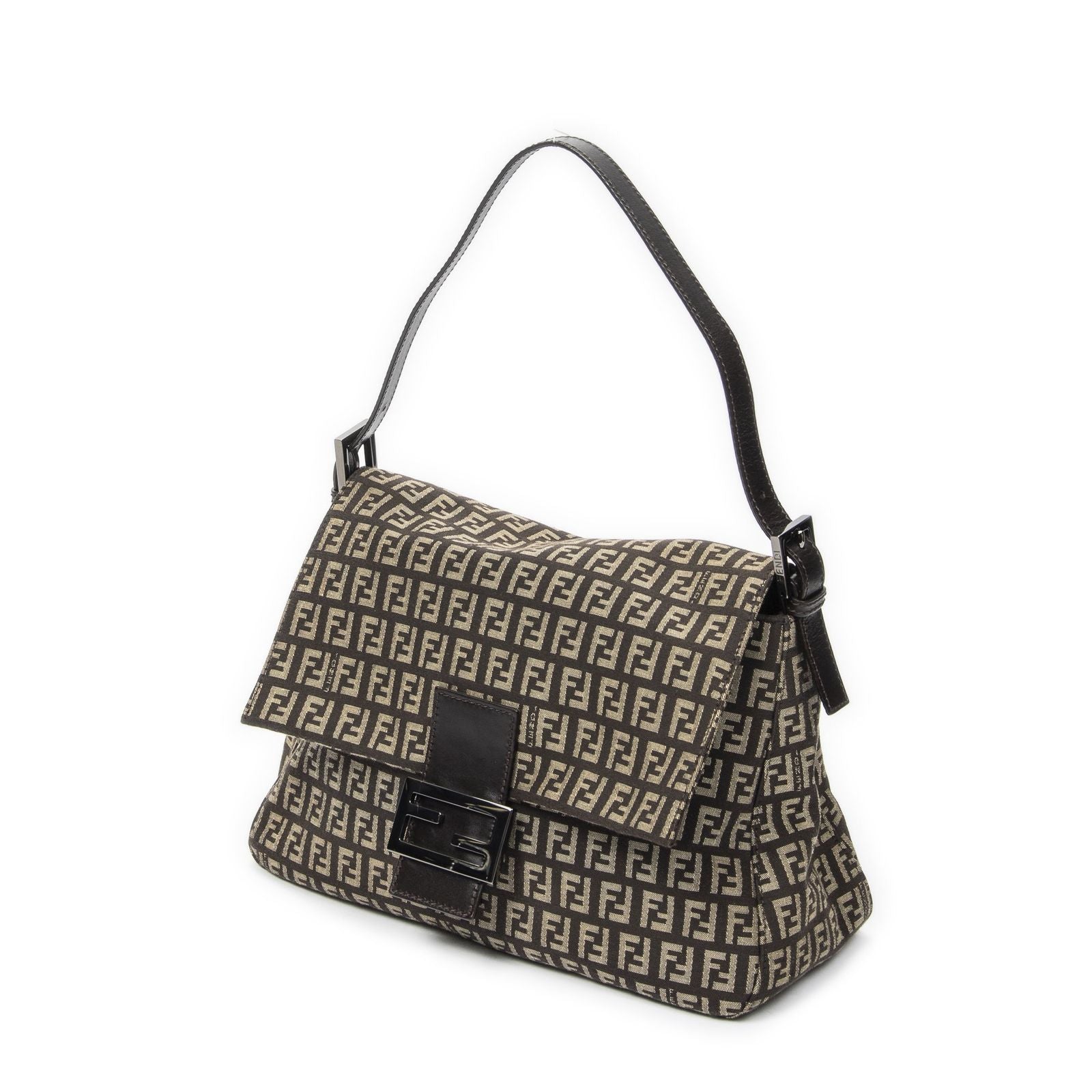 Fendi Mama Forever Brown Beige Zucchino Canvas — view 2