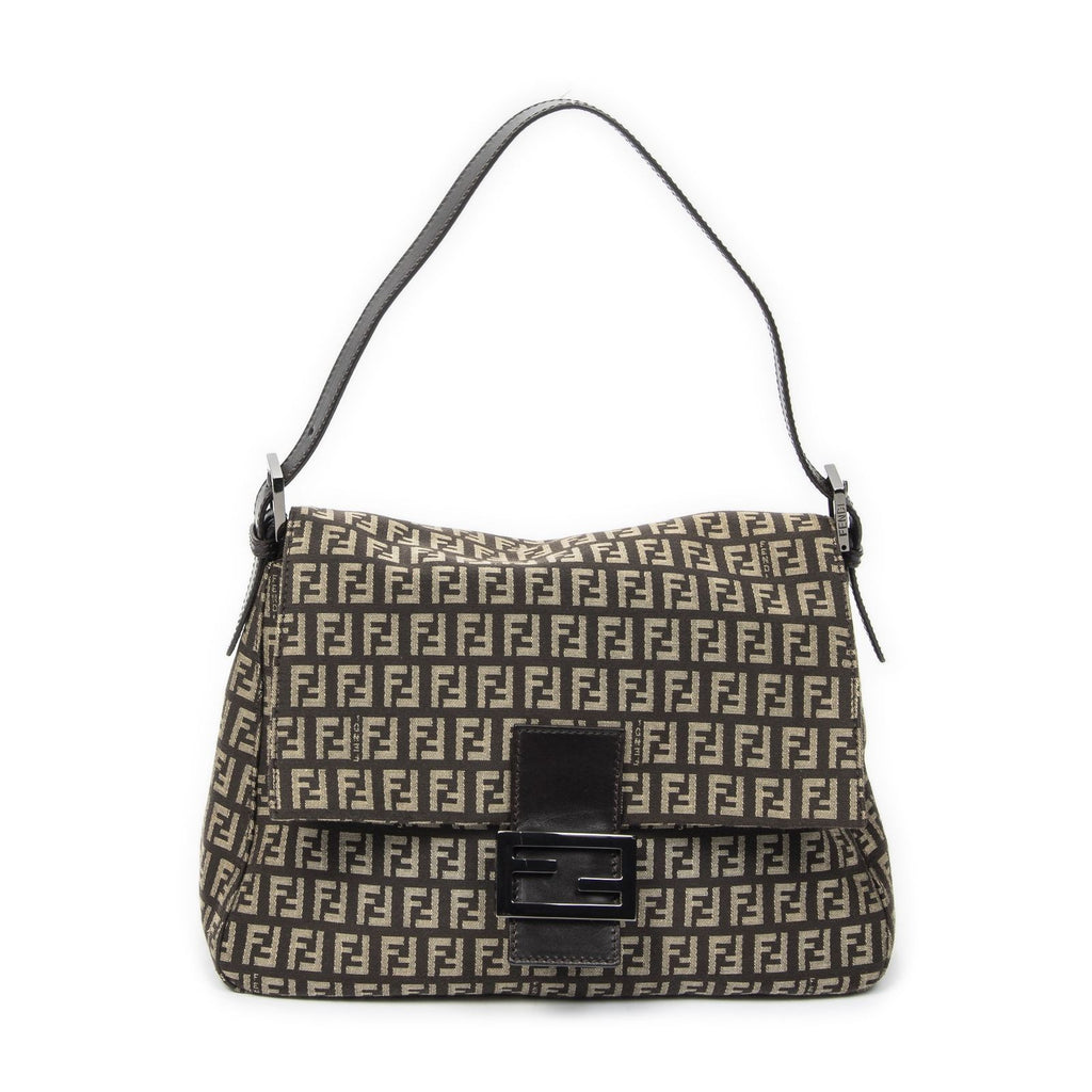 Fendi Mama Forever Brown Beige Zucchino Canvas