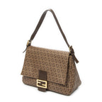 Fendi Mama Forever Brown Zucchino Coated Canvasa — view 2
