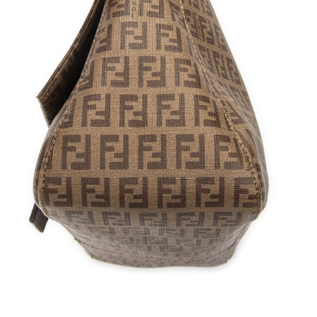 Fendi Mama Forever Brown Zucchino Coated Canvasa — view 8