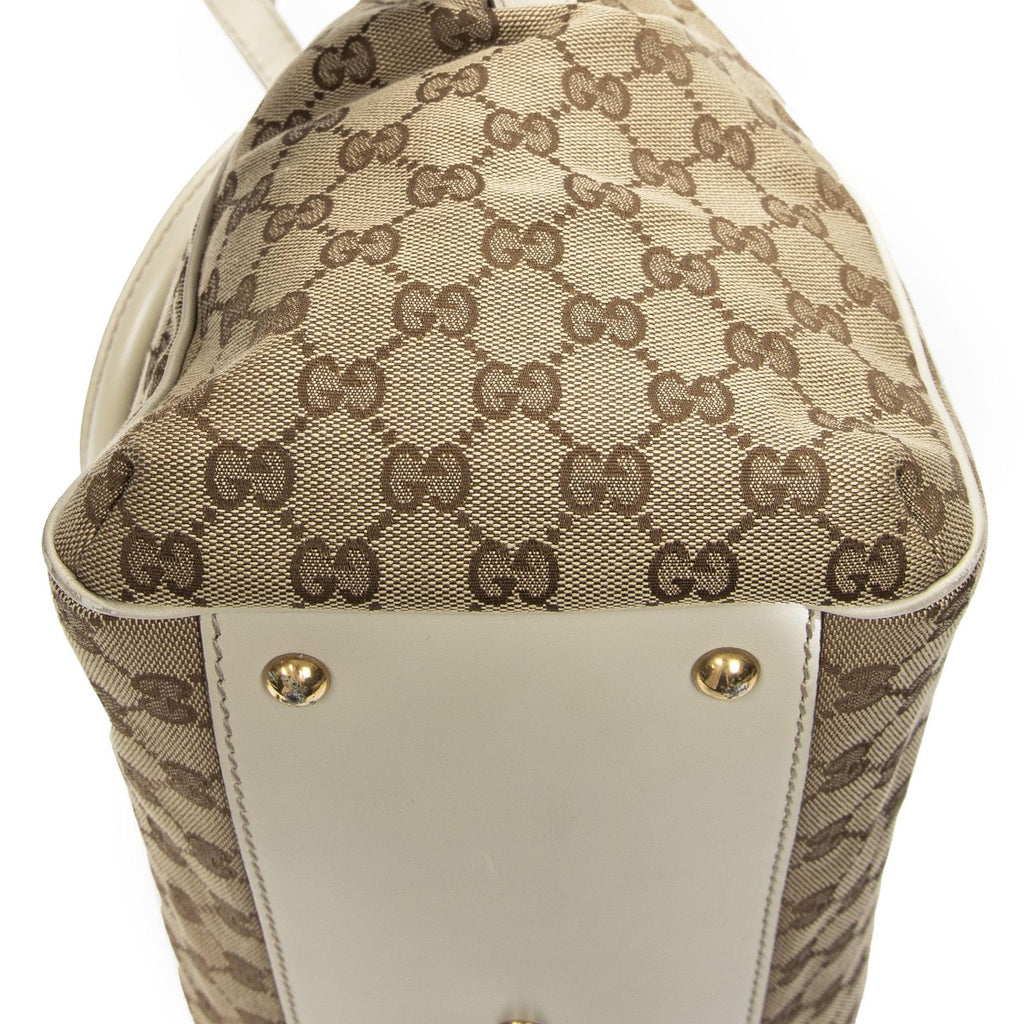 Gucci Medium Scarlett Top Handle Beige Ivory GG Canvas — view 7