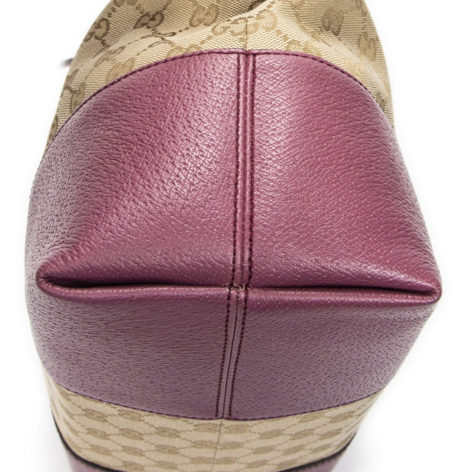 Gucci Bree Dome Tote Beige Purple GG Canvas — view 7