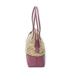 Gucci Bree Dome Tote Beige Purple GG Canvas — view 3