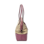 Gucci Bree Dome Tote Beige Purple GG Canvas — view 4