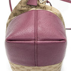 Gucci Bree Dome Tote Beige Purple GG Canvas — view 8