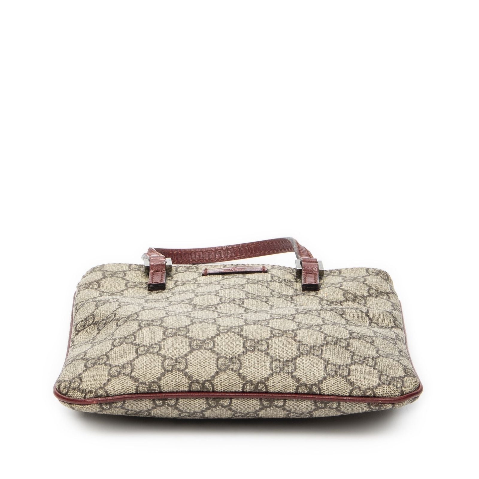 Gucci Vertical Tote Beige Burgundy Supreme Canvas — view 6