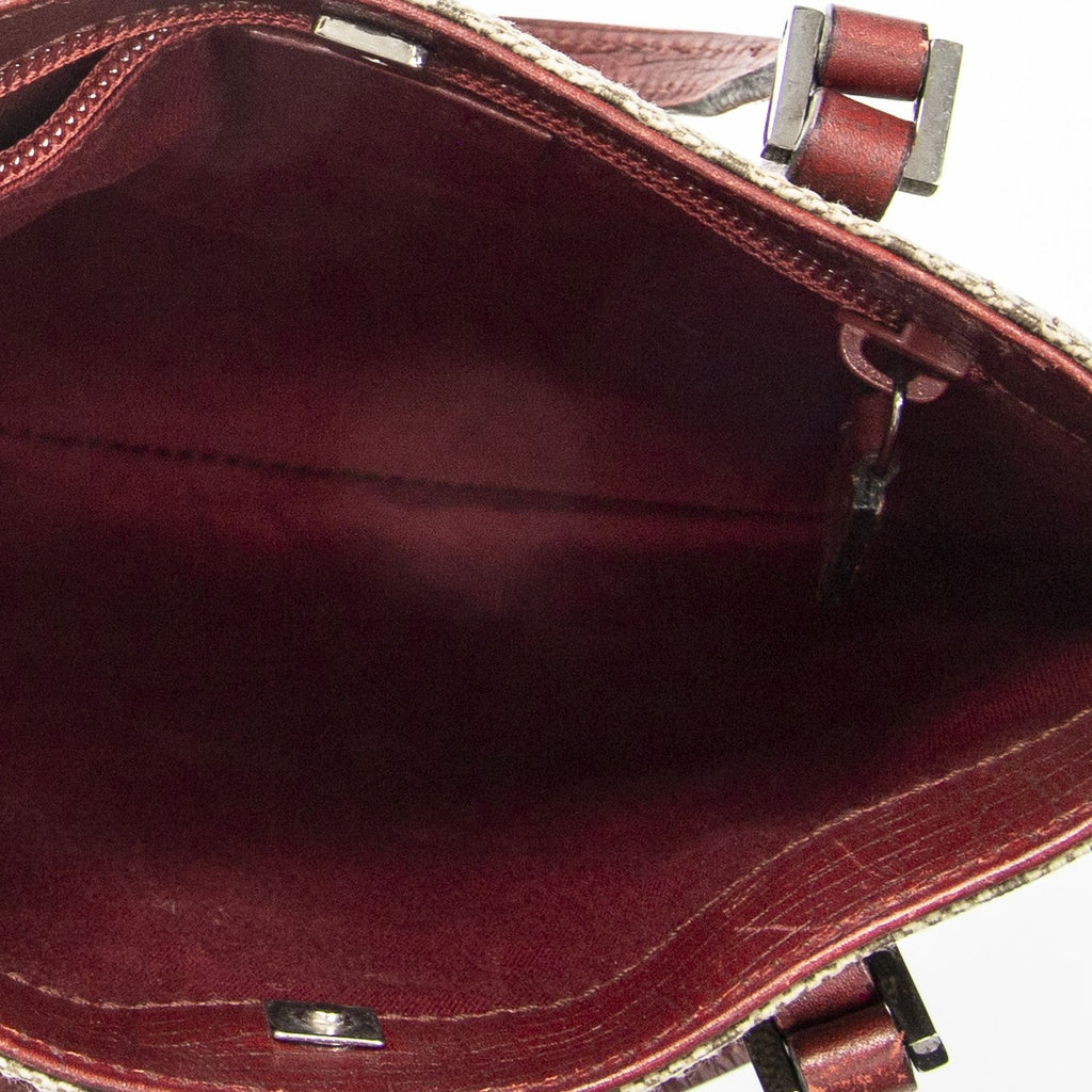 Gucci Vertical Tote Beige Burgundy Supreme Canvas — view 9