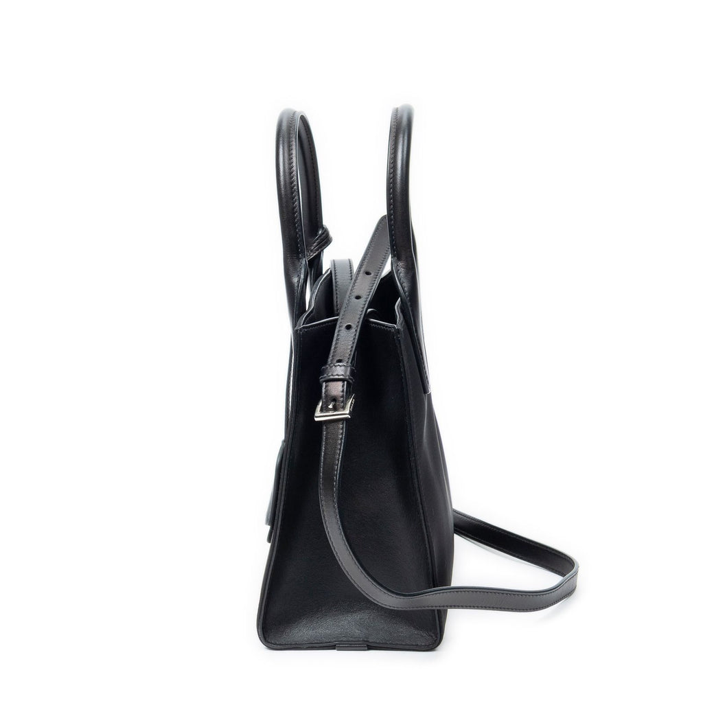 Prada Small Square Shopping Tote Black Nylon Canvas — view 3