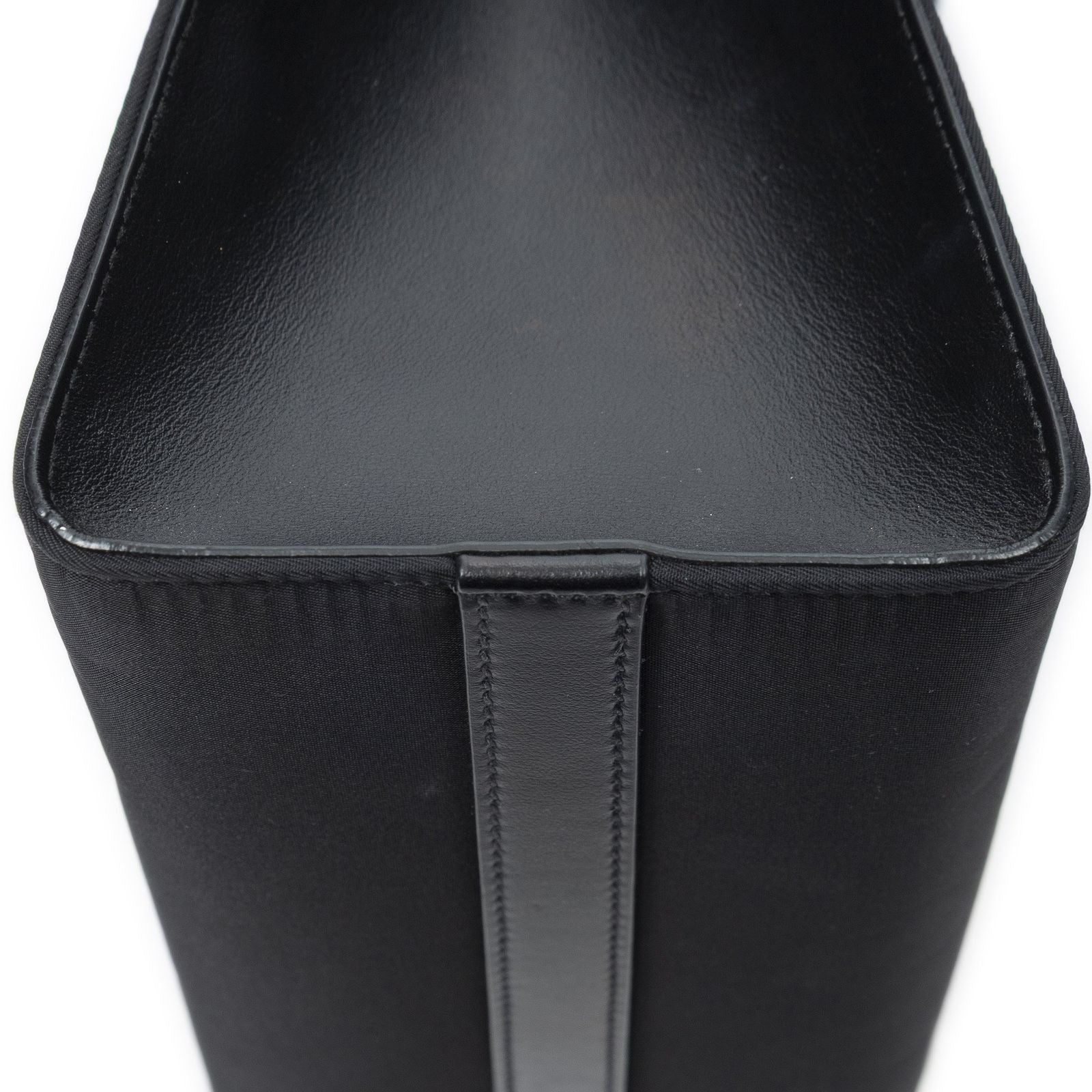 Prada Small Square Shopping Tote Black Nylon Canvas — view 8