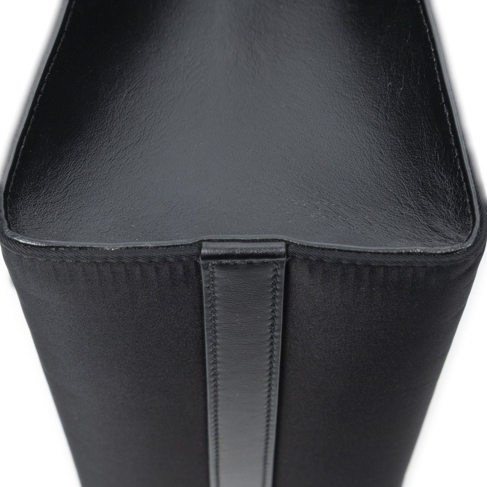 Prada Small Square Shopping Tote Black Nylon Canvas — view 7