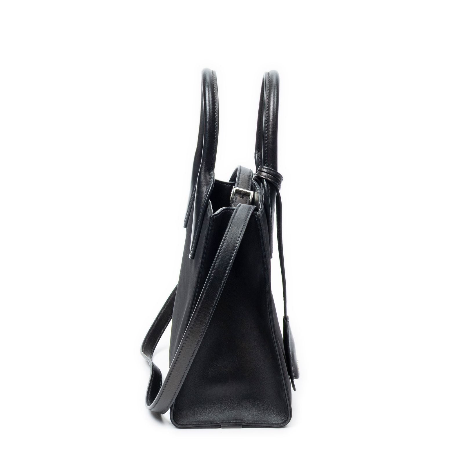 Prada Small Square Shopping Tote Black Nylon Canvas — view 4