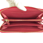Prada Saffiano Pink Gold Leather Wallet Zip Around — view 8