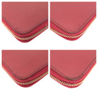 Prada Saffiano Pink Gold Leather Wallet Zip Around — view 4