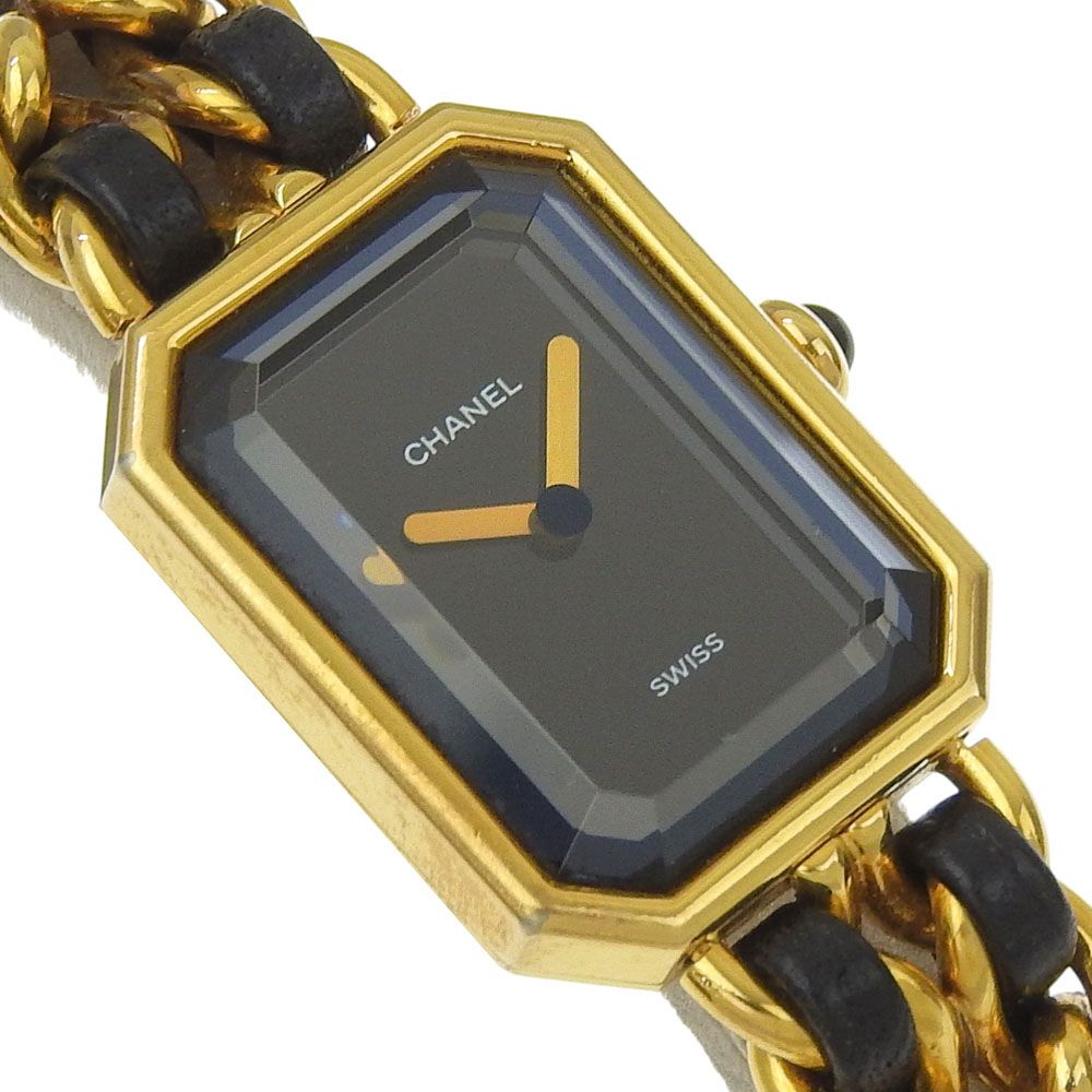Chanel Premier L Gold Plated Quartz Analog Display Black Dial Watch — view 3