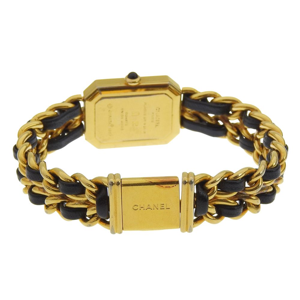 Chanel Premier L Gold Plated Quartz Analog Display Black Dial Watch — view 5