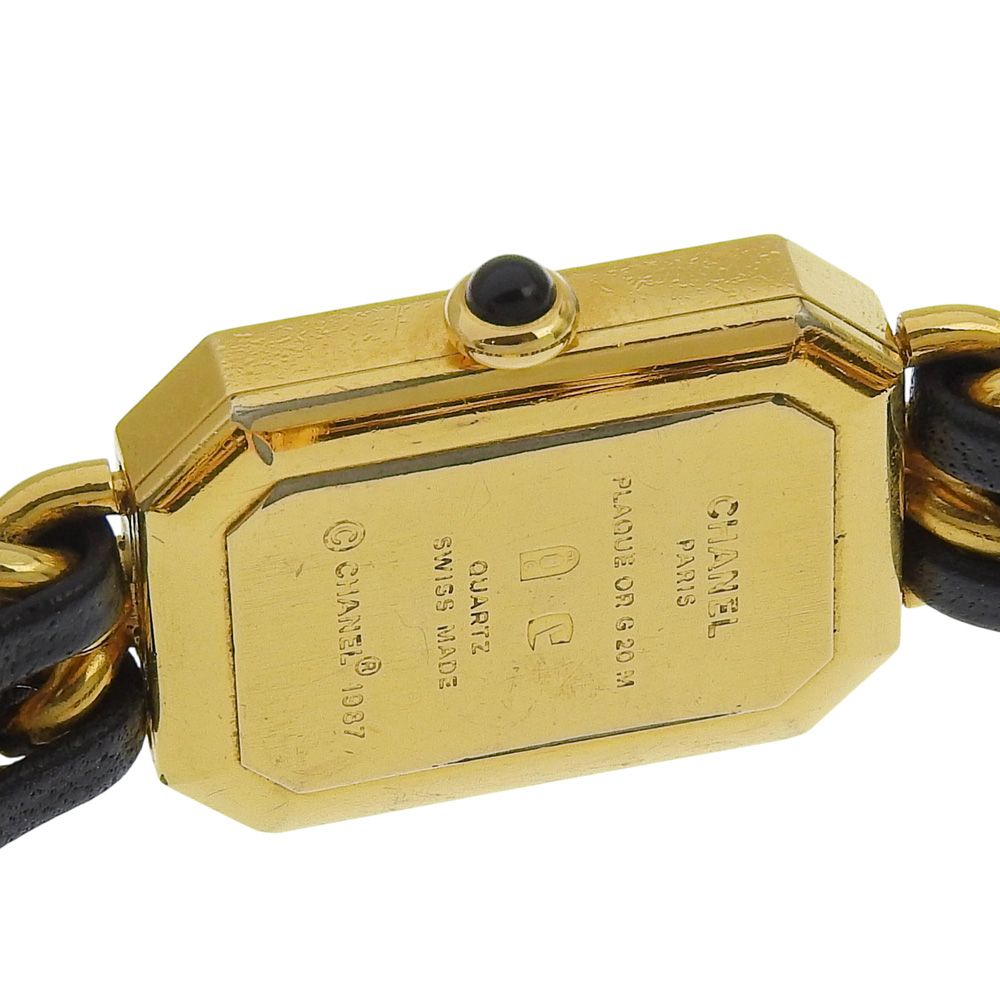 Chanel Premier L Gold Plated Quartz Analog Display Black Dial Watch — view 6