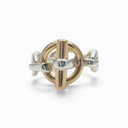 Hermes Enchainee Ring 750 925 Sterling Silver Gold — view 2