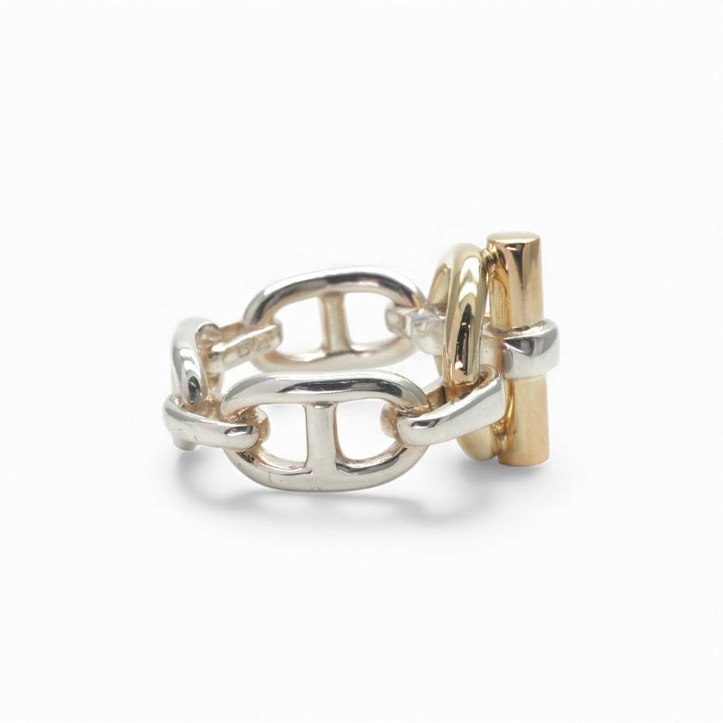 Hermes Enchainee Ring 750 925 Sterling Silver Gold — view 4